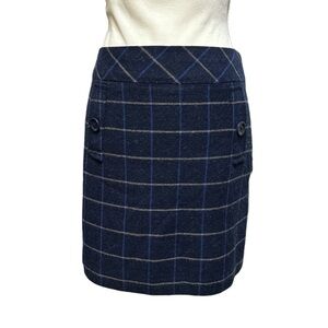 Ann Taylor Loft Wool Plaid Skirt